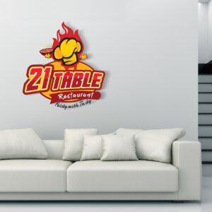 21 Table Restaurant logo 3D